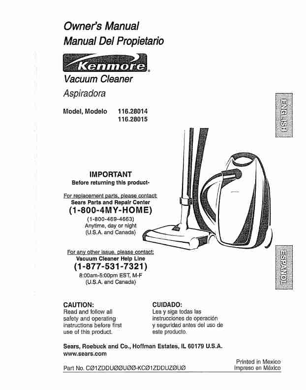 Kenmore Vacuum Cleaner 116_28015-page_pdf